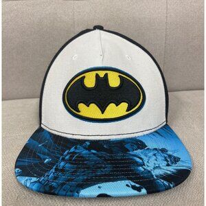 Batman Logo Cap/Hat Snapback FlatBill Blue  Style One Size DC Comics